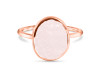 Rose Quartz Raw Crystal Ring RSQ-RR-345.