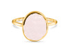Rose Quartz Raw Crystal Ring RSQ-RR-345.