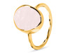 Rose Quartz Raw Crystal Ring RSQ-RR-345.