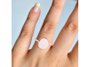 Rose Quartz Raw Crystal Ring RSQ-RR-345.