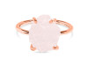 Rose Quartz Raw Crystal Ring RSQ-RR-347.