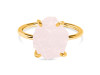 Rose Quartz Raw Crystal Ring RSQ-RR-347.