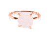 Rose Quartz Raw Crystal Ring RSQ-RR-350.