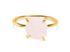 Rose Quartz Raw Crystal Ring RSQ-RR-350.