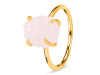 Rose Quartz Raw Crystal Ring RSQ-RR-350.
