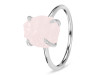 Rose Quartz Raw Crystal Ring RSQ-RR-350.