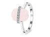 Rose Quartz Raw Crystal & White Topaz Ring RSQ-RR-381.