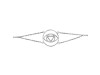 Brow Chakra Plain Silver Bracelet PS-RDB-3.
