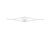 Human Body Chakra Plain Silver Bracelet PS-RDB-14.