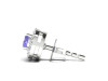 Tanzanite & White Topaz Stud Earring TZN-RDE-984.