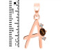 Smoky & White Topaz Alphabet A Pendant SMY-RDA-1.