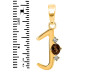 Smoky & White Topaz Alphabet J Pendant SMY-RDA-10.