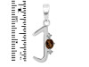 Smoky & White Topaz Alphabet J Pendant SMY-RDA-10.