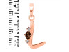 Smoky & White Topaz Alphabet L Pendant SMY-RDA-12.