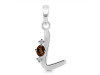 Smoky & White Topaz Alphabet L Pendant SMY-RDA-12.
