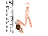 Smoky & White Topaz Alphabet M Pendant SMY-RDA-13.
