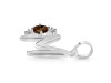 Smoky & White Topaz Alphabet M Pendant SMY-RDA-13.