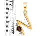 Smoky & White Topaz Alphabet N Pendant SMY-RDA-14.