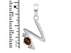 Smoky & White Topaz Alphabet N Pendant SMY-RDA-14.
