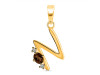 Smoky & White Topaz Alphabet N Pendant SMY-RDA-14.