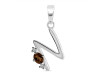 Smoky & White Topaz Alphabet N Pendant SMY-RDA-14.