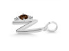 Smoky & White Topaz Alphabet N Pendant SMY-RDA-14.