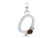 Smoky & White Topaz Alphabet O Pendant SMY-RDA-15.