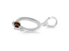 Smoky & White Topaz Alphabet O Pendant SMY-RDA-15.