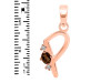 Smoky & White Topaz Alphabet P Pendant SMY-RDA-16.