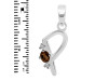 Smoky & White Topaz Alphabet P Pendant SMY-RDA-16.