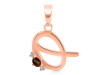 Smoky & White Topaz Alphabet Q Pendant SMY-RDA-17.
