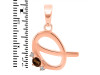 Smoky & White Topaz Alphabet Q Pendant SMY-RDA-17.