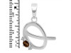 Smoky & White Topaz Alphabet Q Pendant SMY-RDA-17.