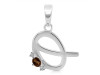 Smoky & White Topaz Alphabet Q Pendant SMY-RDA-17.