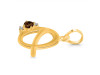 Smoky & White Topaz Alphabet Q Pendant SMY-RDA-17.