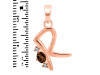 Smoky & White Topaz Alphabet R Pendant SMY-RDA-18.