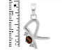 Smoky & White Topaz Alphabet R Pendant SMY-RDA-18.