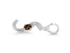 Smoky & White Topaz Alphabet S Pendant SMY-RDA-19.