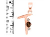 Smoky & White Topaz Alphabet T Pendant SMY-RDA-20.