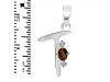 Smoky & White Topaz Alphabet T Pendant SMY-RDA-20.
