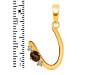 Smoky & White Topaz Alphabet U Pendant SMY-RDA-21.