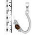 Smoky & White Topaz Alphabet U Pendant SMY-RDA-21.
