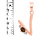 Smoky & White Topaz Alphabet V Pendant SMY-RDA-22.