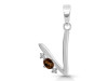 Smoky & White Topaz Alphabet V Pendant SMY-RDA-22.