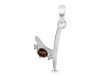 Smoky & White Topaz Alphabet Y Pendant SMY-RDA-25.