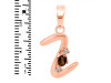 Smoky & White Topaz Alphabet Z Pendant SMY-RDA-26.