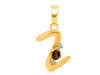 Smoky & White Topaz Alphabet Z Pendant SMY-RDA-26.
