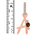 Smoky & White Topaz Alphabet A Pendant SMY-RDA-27.