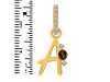 Smoky & White Topaz Alphabet A Pendant SMY-RDA-27.