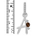 Smoky & White Topaz Alphabet A Pendant SMY-RDA-27.